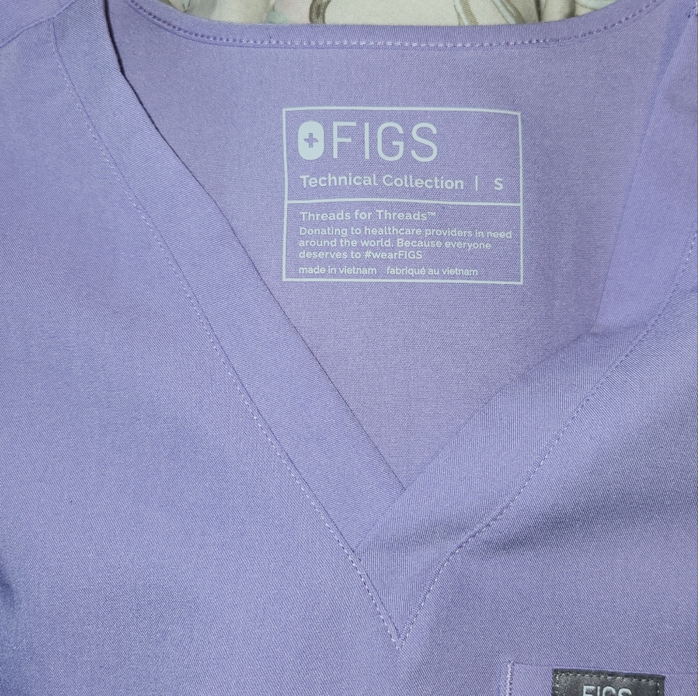 COPY - Figs Scrub Top- Lavender Dew